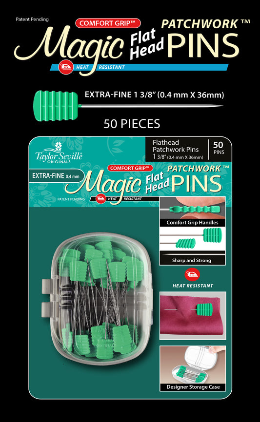 Magic Pins Flathead PATCHWORK EXTRA FINE 50PC