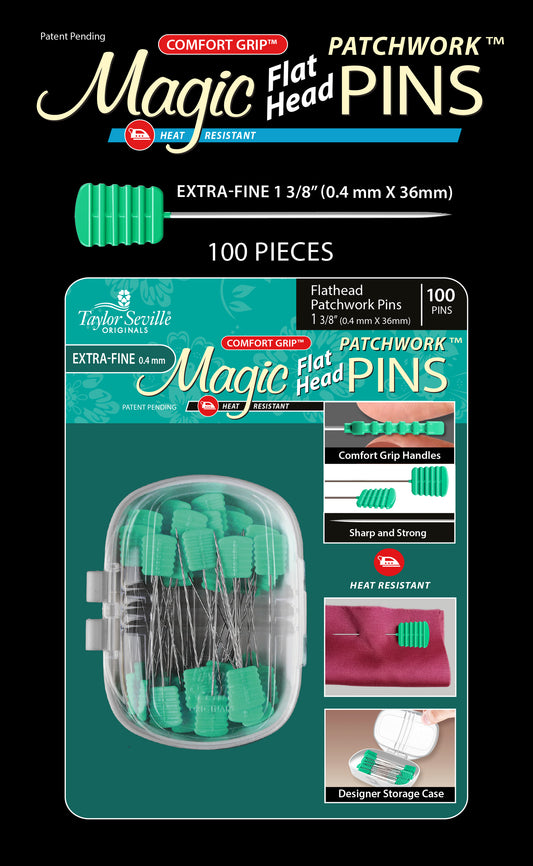 Magic Pins Flathead PATCHWORK EXTRA FINE 100PC