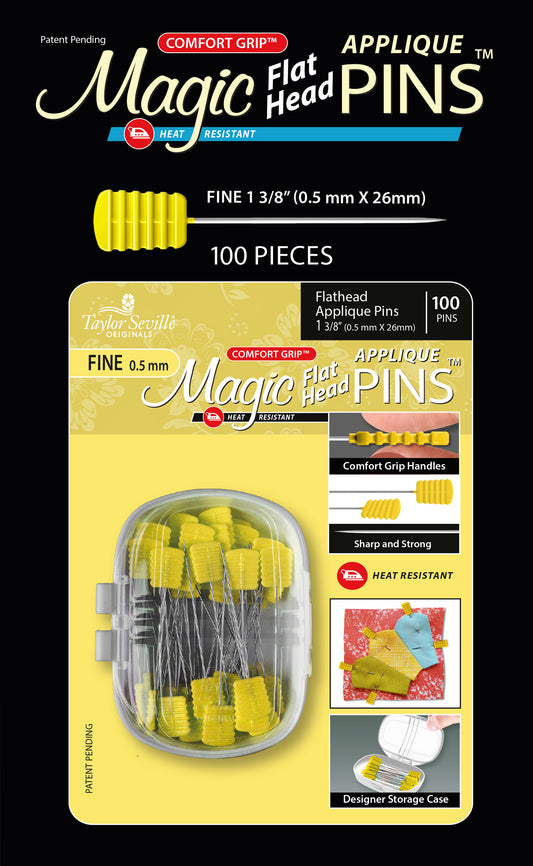 Magic Pins Flathead APPLIQUE FINE 100PC