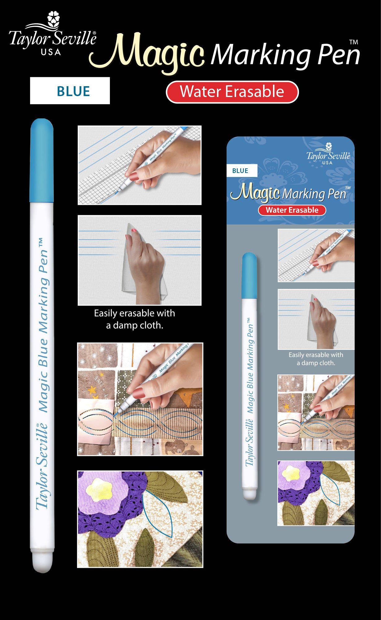 Magic Blue Marking Pen (water erasable)