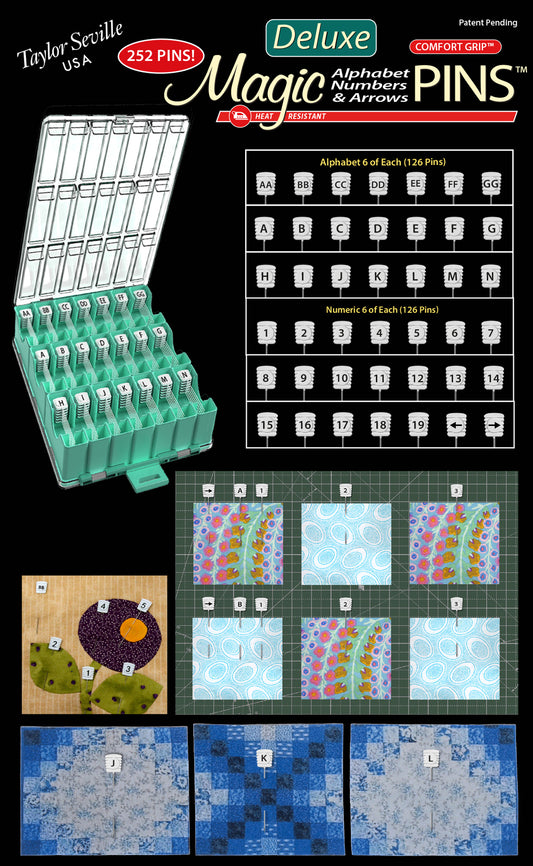 Magic Deluxe Alphabet, numbers & arrows Pins Set