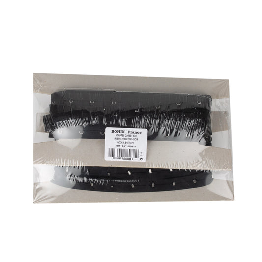 HOOK & EYE TAPE (10M) 3/4" BLACK