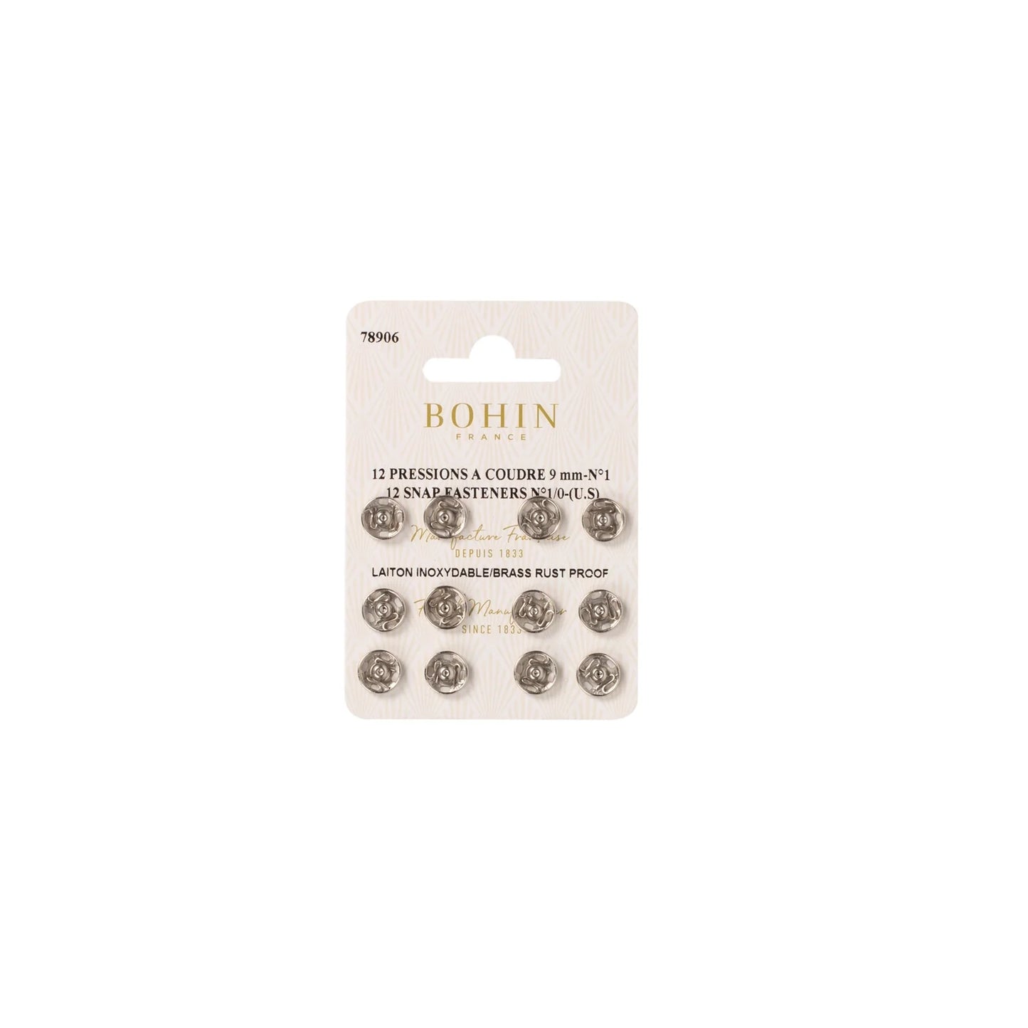 SEW-ON FASTENERS 1/0 WHT Blisx12