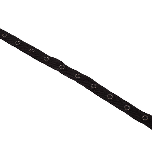 SNAP FASTEN.TAPE (10M) 1/4"  BLK