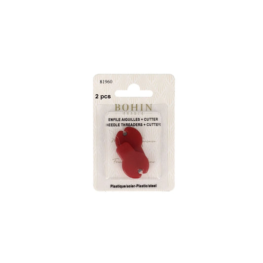 NEEDLE THREADER+CUTTER  BLISTER x2
