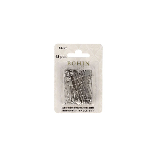 SAFETY PINS-BALL Sz 1.5/2/3 Blx18
