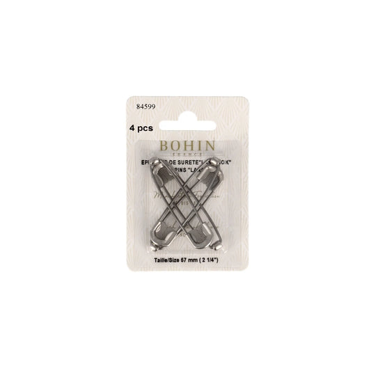 SAFETY PINS "LANGINOX" 2 1/4" Blistx4