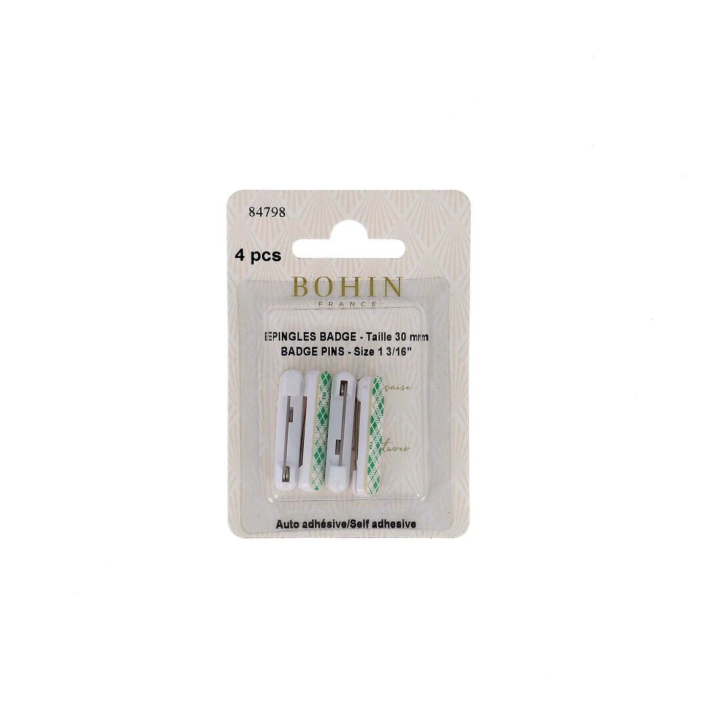 BADGE PINS ADHESI BLISTER4