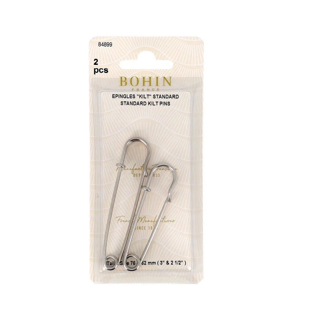 SKIRT PINS SILVER Nø3" & 2.1/2" x2