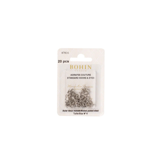 HOOKS & EYES SILVER Nø6 Blister