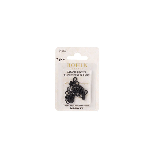 HOOK & EYES - BLK - N°3 BLISTER
