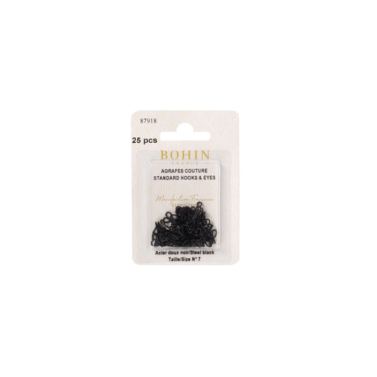 HOOK & EYES - BLK - N°7 BLISTER