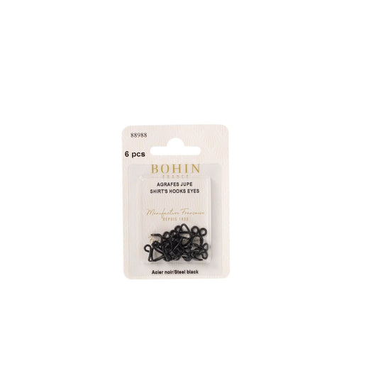 SKIRT HOOKS & BARS BLACK x6
