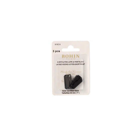 HOOKS BLK 25mm x3
