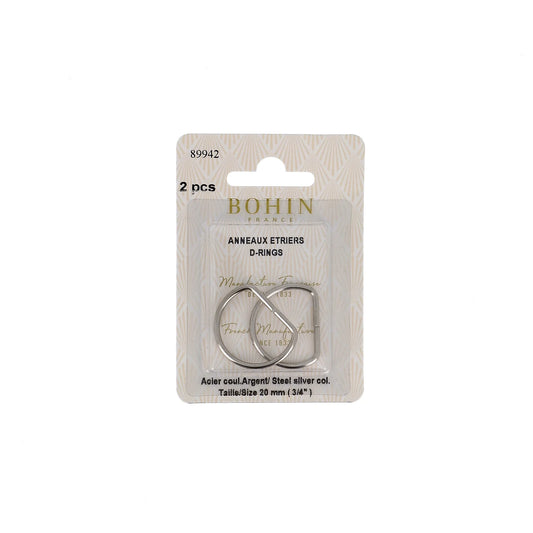 D-RINGS - 3/4" - SILVER BLISTERx2