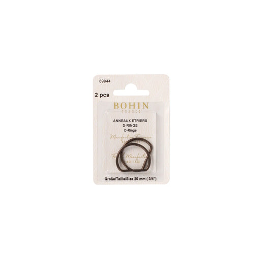 D-RINGS - 3/4" - BRONZ BLISTERx2