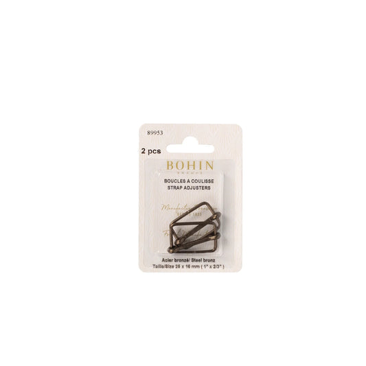 SUSPENDER BUCKLES 1 1/8" BRZ x2