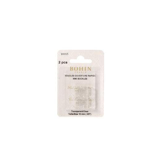 MINI BUCKLES - CLEAR - Blister of 2
