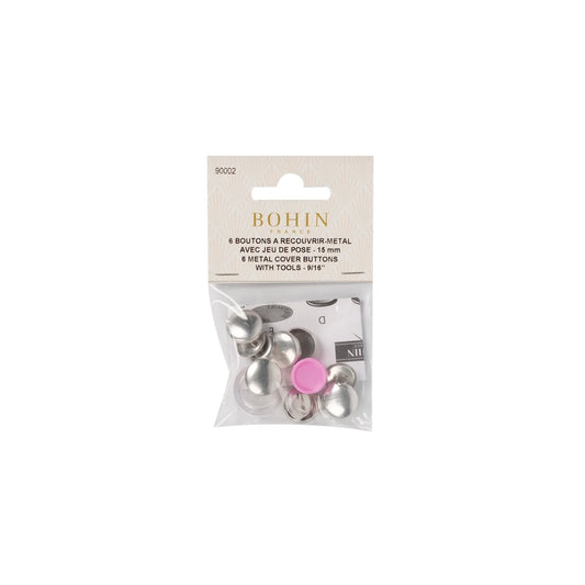 COVER BUTTONS METAL 15mm x6