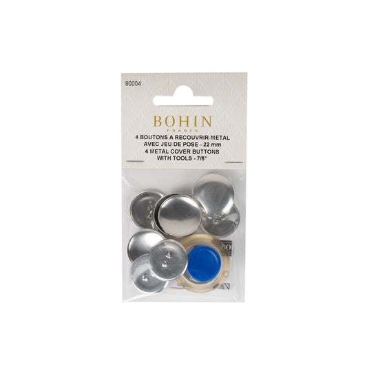 COVER BUTTONS METAL 22mm x4