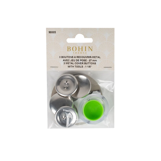 COVER BUTTONS METAL 27mm x3