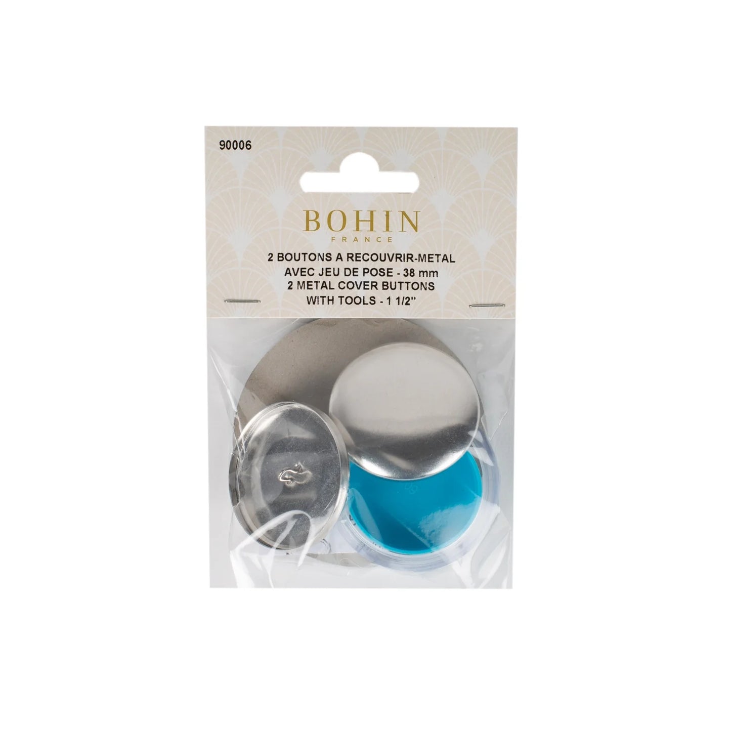 COVER BUTTONS METAL 38mm x2