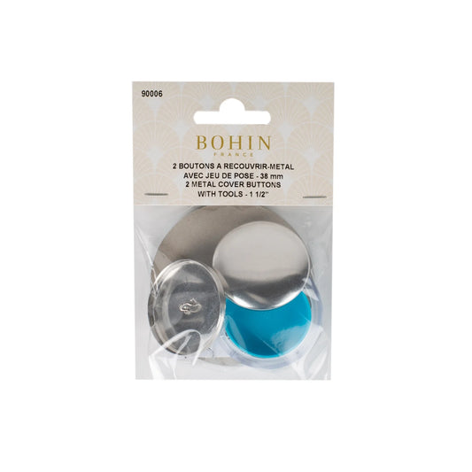 COVER BUTTONS METAL 38mm x2