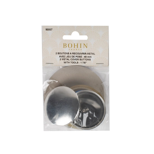 COVER BUTTONS METAL 48mm x2
