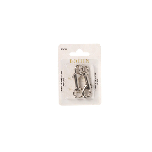 SNAP HOOKS SILVER 1 3/4"     x 2