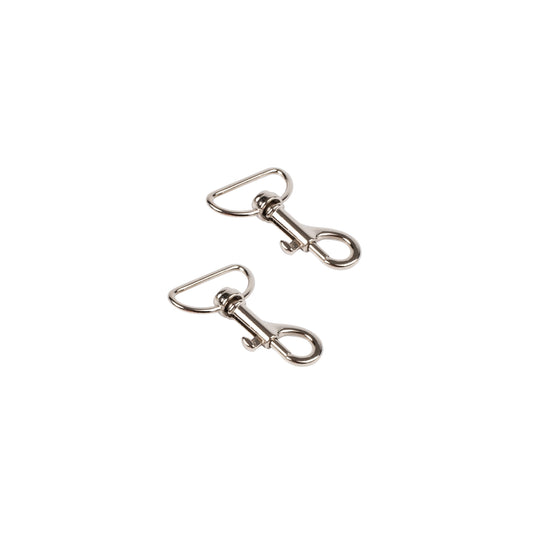 SNAP HOOK SILVER THIN STRAP x2