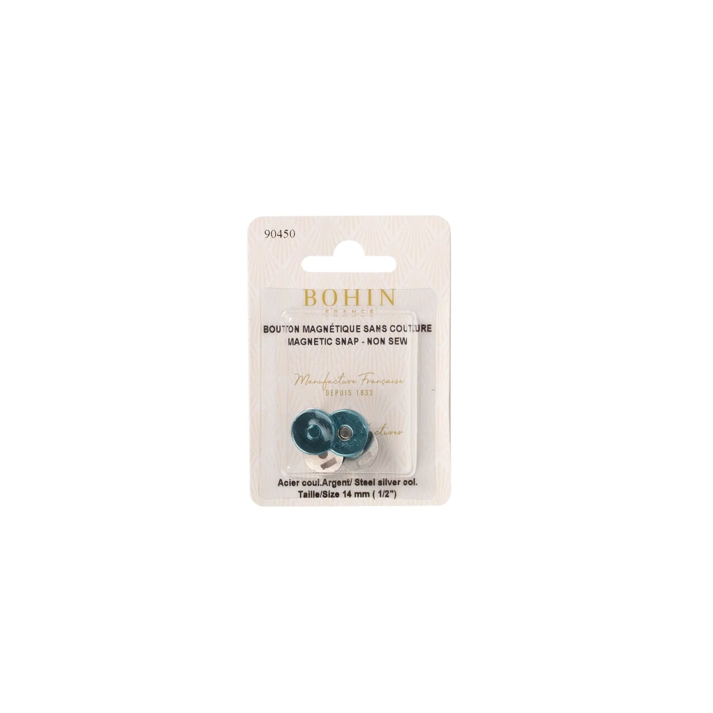 MAGNETIC SNAP SILVER 9/16" x1