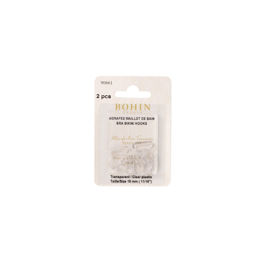 BIKINI CLASP 18 MM  CLEAR x2