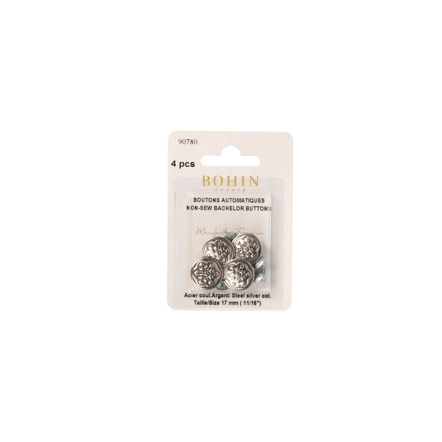 BACHELOR BUTTONS 1.1/16" NICK x4