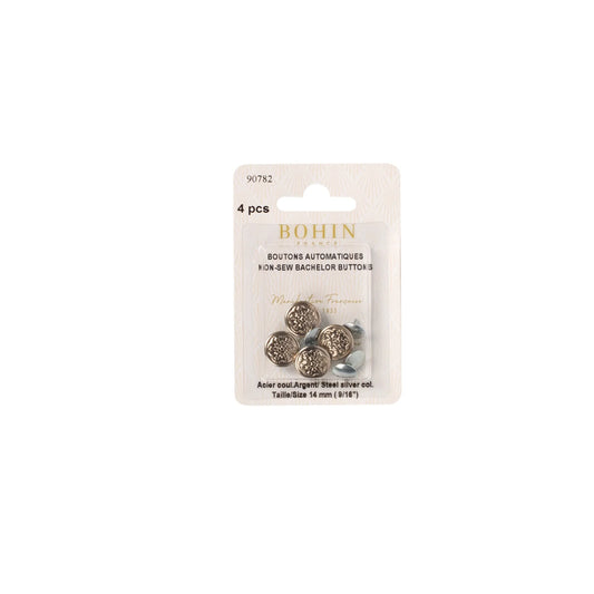 BACHELOR BUTTONS 9/16" NKL    x4