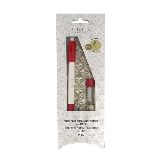 MECHANICAL CHALK PENCIL 0,9mm + 6 WHITE LEADS