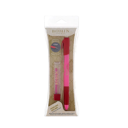 MECHANICAL CHALK PENCIL 0,9mm + 6 PINK LEADS