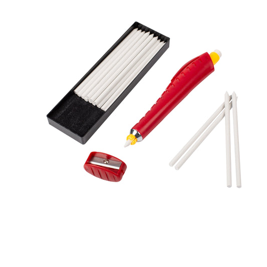 CHALK PENCIL WITH HOLDER- WHITE