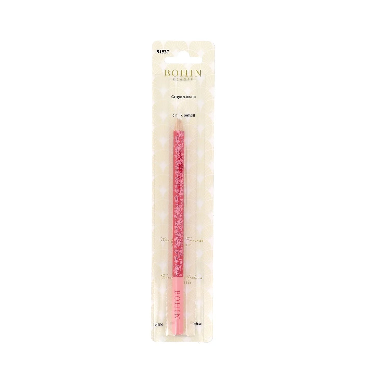 DRESSMAKER PENCIL "Pink BLOSSOM" - WHITE blister