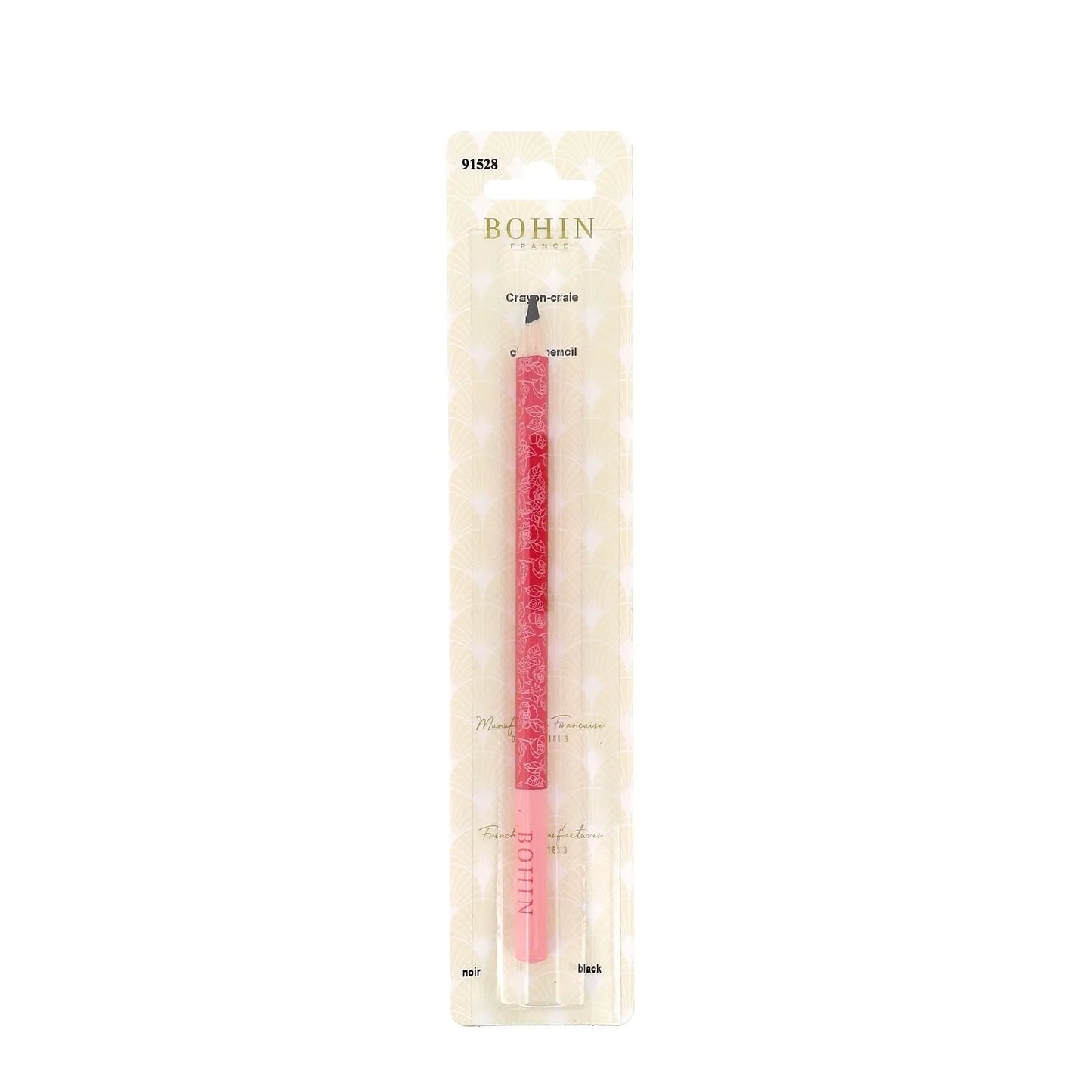 DRESSMAKER PENCIL "Pink BLOSSOM" - BLACK blister