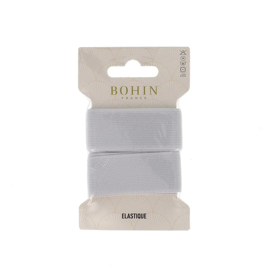 ELASTIC WOOVEN 25mmx0.80M WHT