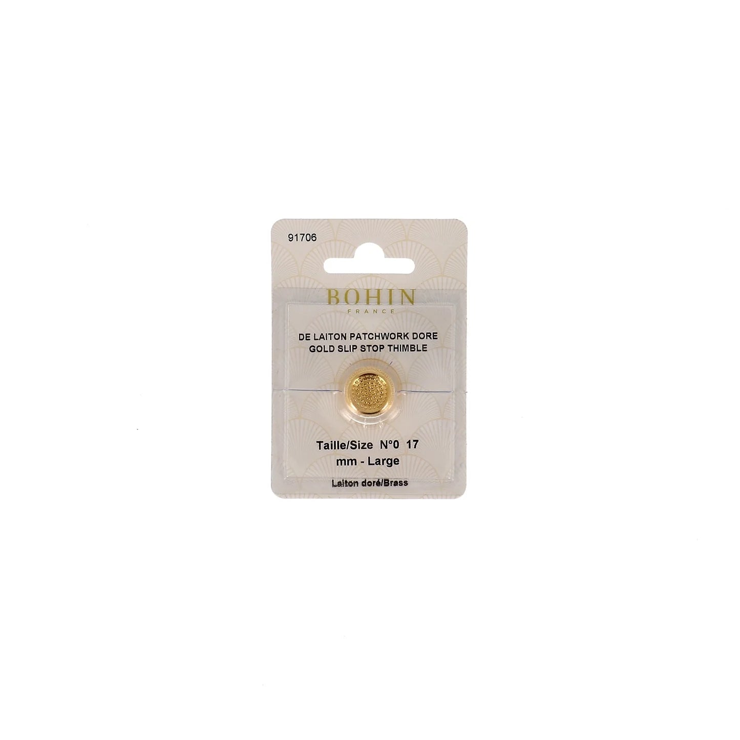 SLIP STOP THIMBLE GOLD "X-L"  x1