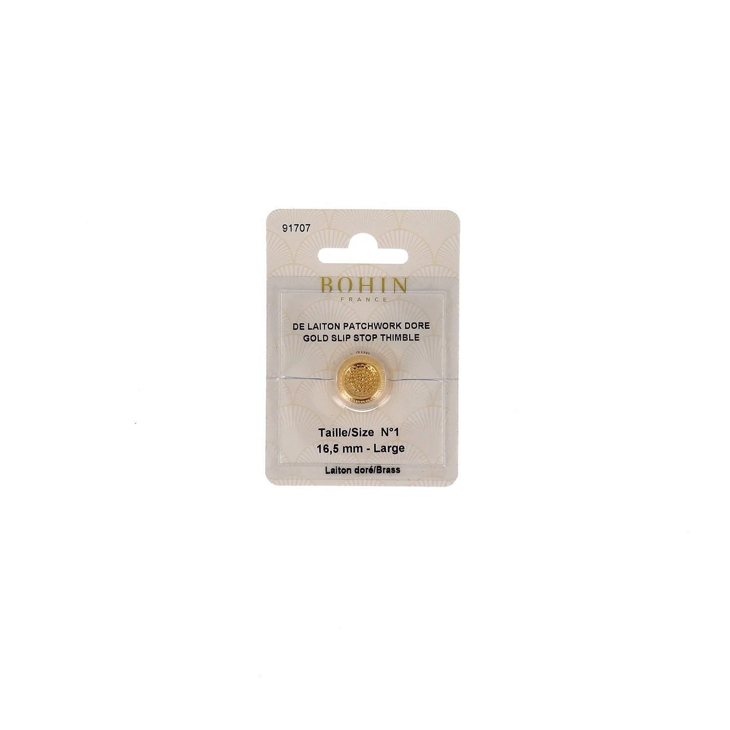 SLIP STOP THIMBLE GOLD  "L"  x1