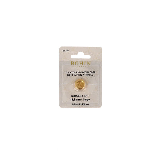 SLIP STOP THIMBLE GOLD  "L"  x1