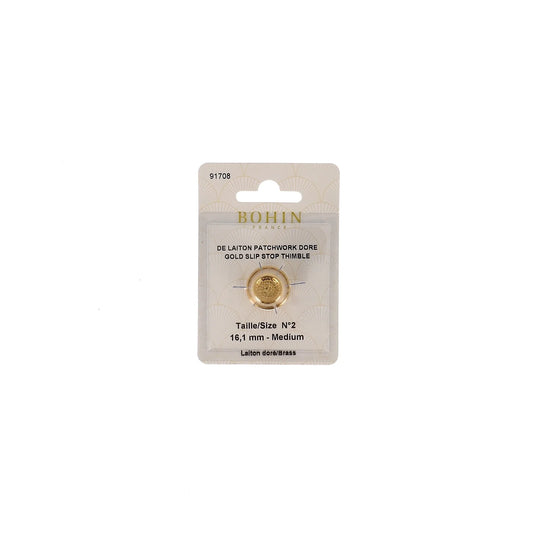 SLIP STOP THIMBLE GOLD  "M"   x1