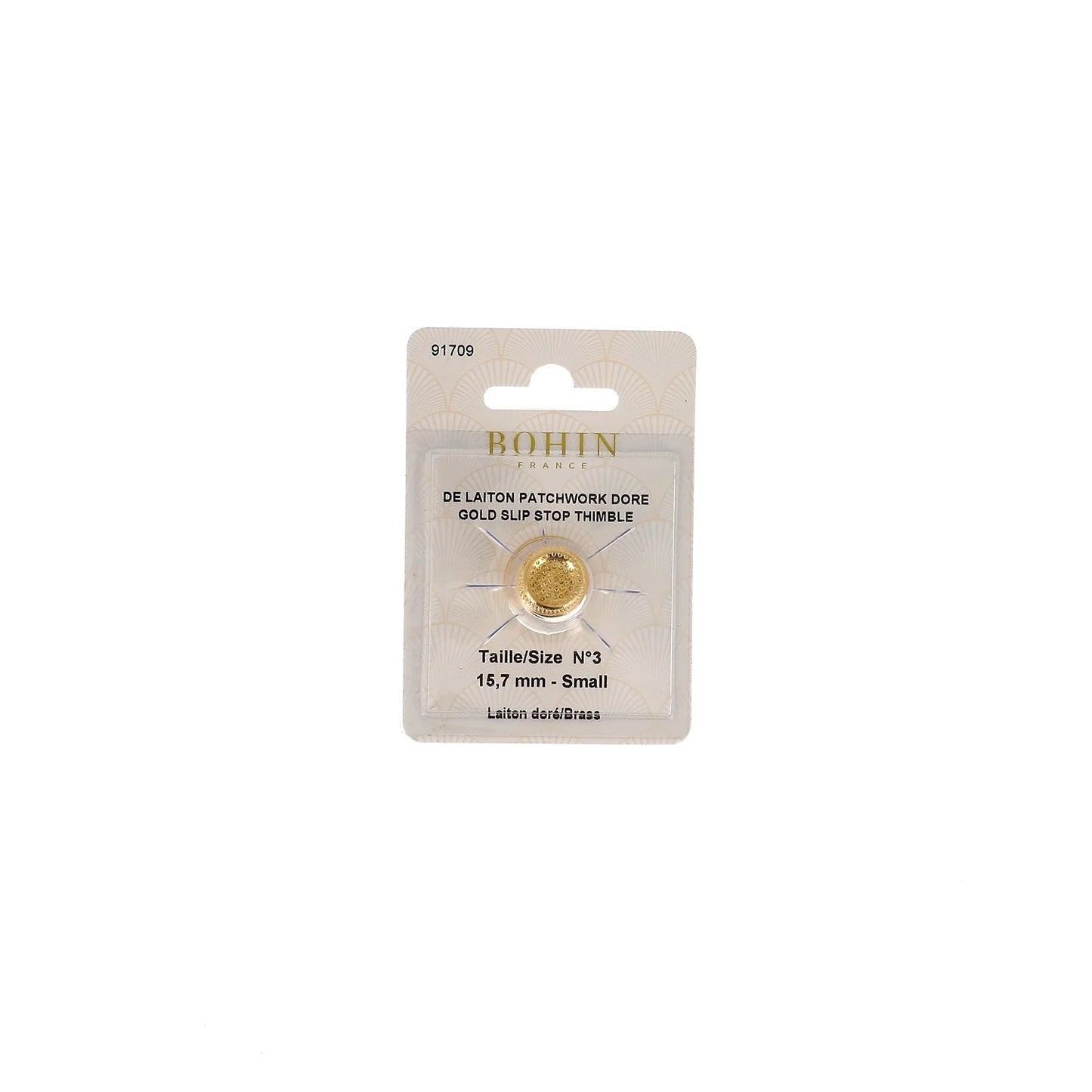 SLIP STOP THIMBLE GOLD  "S"   x1