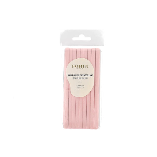IRON-ON QUILT BIAS 6mmx5M 1/4"x 5 1/2 Y. PINK - Blister