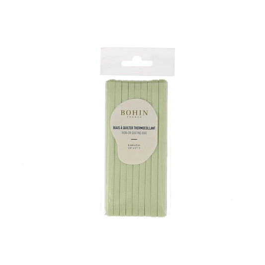 IRON-ON QUILT BIAS 6mmx5M-1/4"x 5 1/2 Y. ALMOND GREEN - Blister