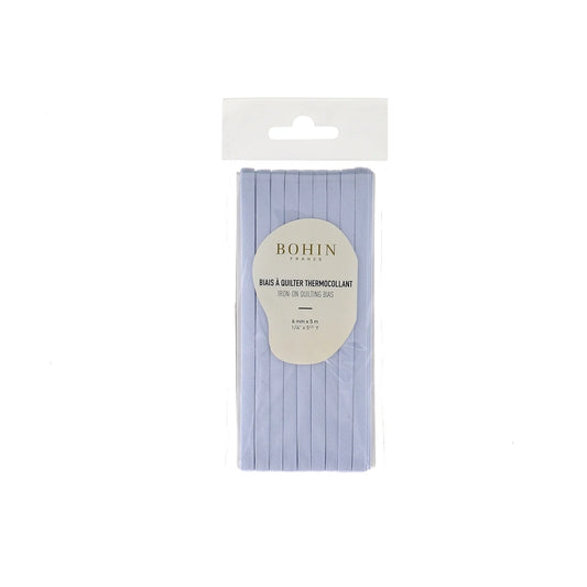 IRON-ON QUILT BIAS 6mmx5M-1/4"x 5 1/2 Y. PASTEL BLUE - Blister