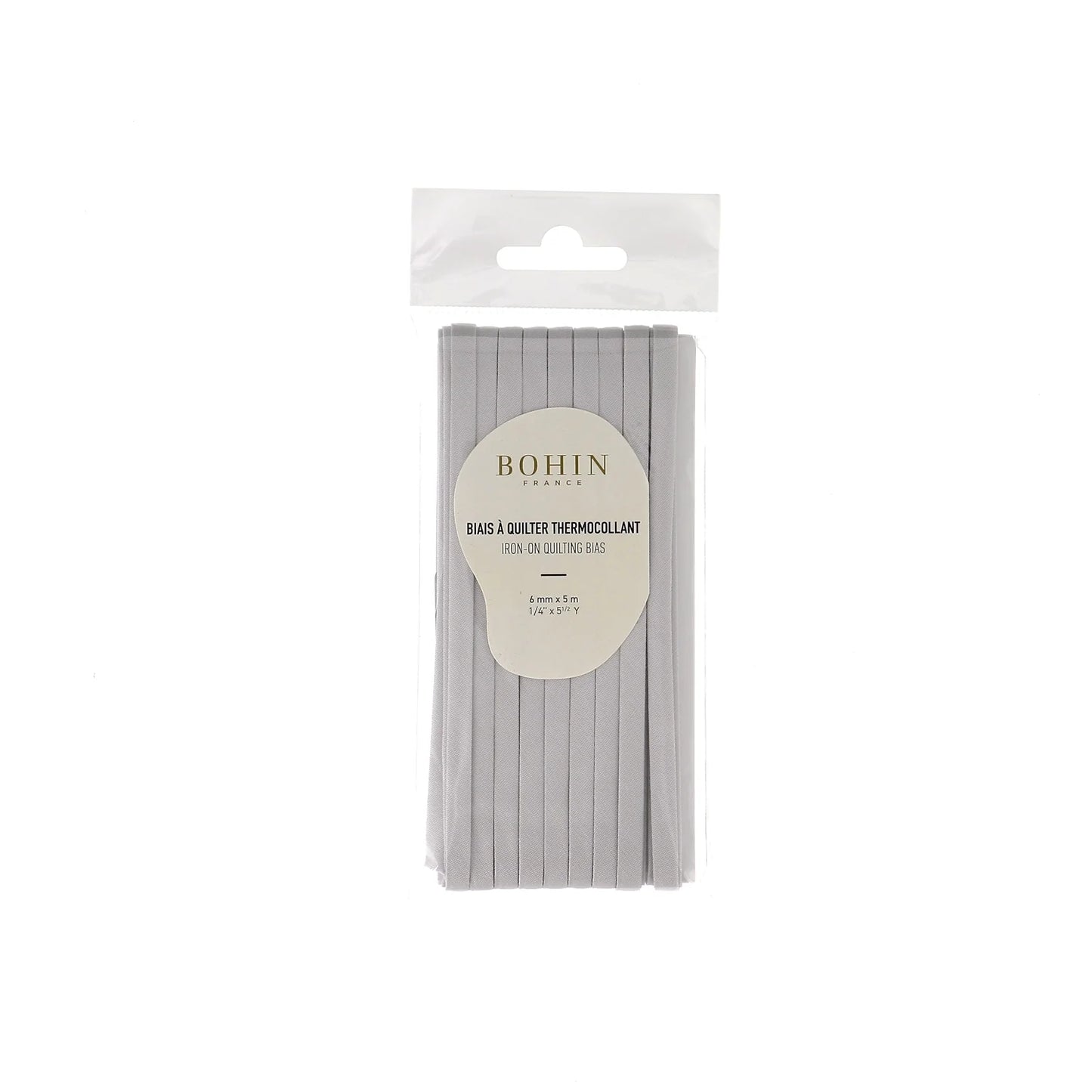 IRON-ON QUILT BIAS 6mmx5M-1/4"x 5 1/2 Y. CHALK - Blister