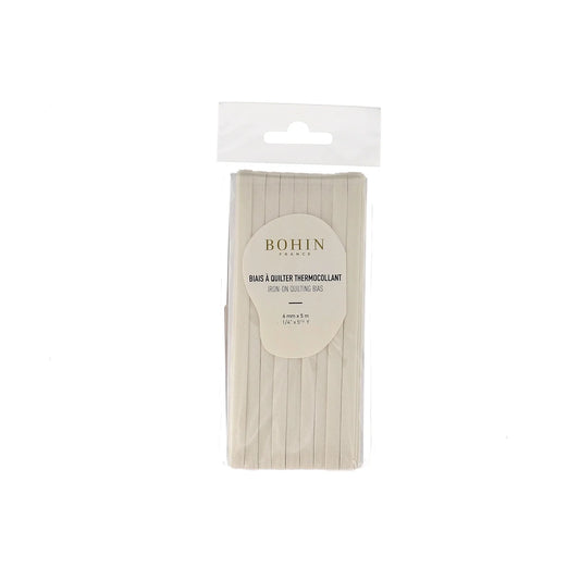 IRON-ON QUILT BIAS 6mmx5M-1/4"x 5 1/2 Y. IVORY - Blister